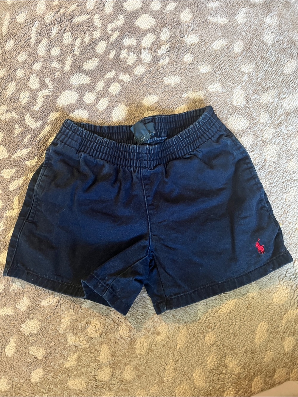 Ralph Lauren Navy Shorts with Red Pony Accent